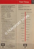 Train Times - Lichfield, Birmingham New Street, Redditch, 30 September 1991 to 10 May 1992 by Regional Railways Midland